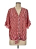 Max Studio 100% Polyester Red 3/4 Sleeve Blouse Size M - photo 1
