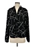 Unbranded Print Black Long Sleeve Blouse Size XS (estimated) - photo 1
