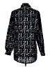 Unbranded 100% Polyester Print Black Long Sleeve Blouse Size L - photo 2
