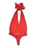 Lovers + Friends 100% Polyester Solid Red Swimsuit Top Size M - photo 1