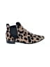 Cole Haan 100% Leather Animal Print Brown Tan Ankle Boots Size 7 - photo 1