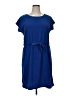 AGB Solid Blue Casual Dress Size 14 - photo 1
