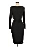 Pure Navy 100% Polyester Solid Black Cocktail Dress Size 6 - photo 2