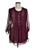 Daniel Rainn 100% Polyester Burgundy 3/4 Sleeve Blouse Size M - photo 1