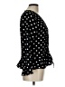 STOP Polka Dots Black Long Sleeve Blouse Size L - photo 4