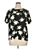 Flora Nikrooz Floral Black Short Sleeve T-Shirt Size XL - photo 1