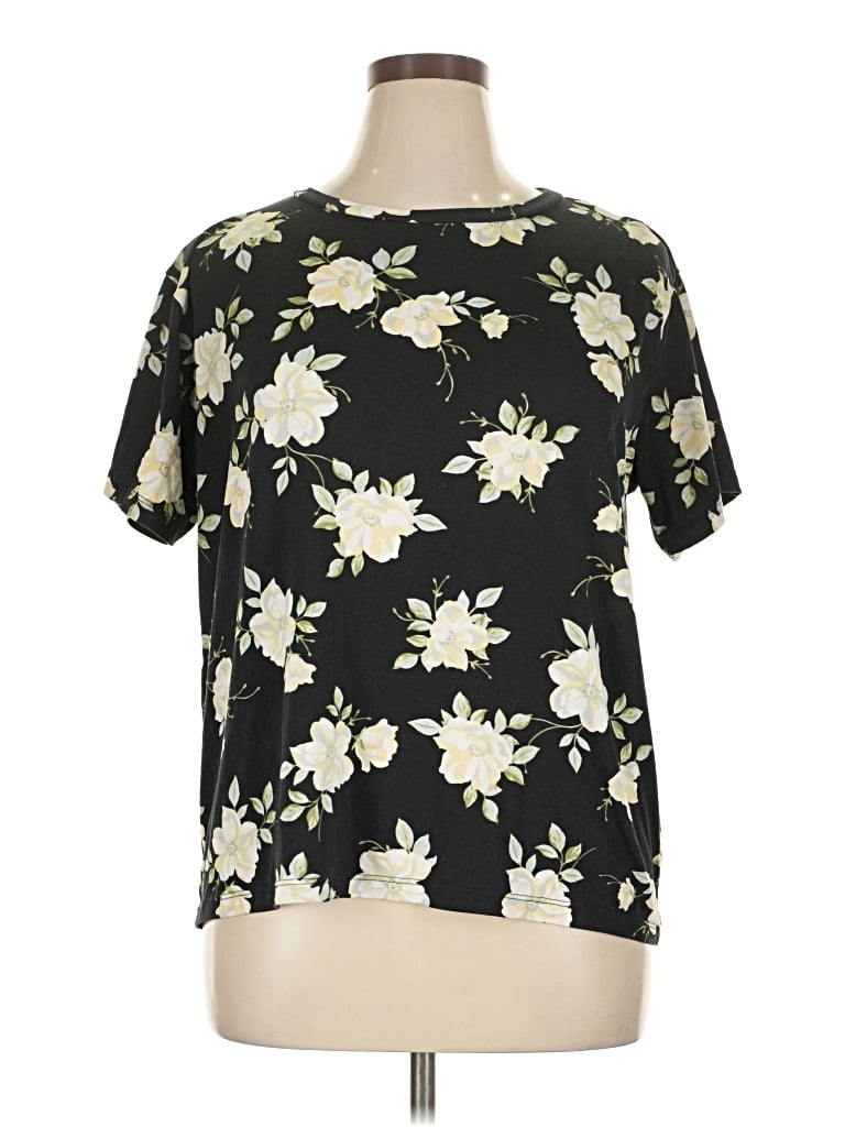 Pre-owned Flora Nikrooz Short Sleeve T-shirt In Black