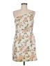 Fore 100% Polyester Print Ivory Cocktail Dress Size M - photo 1