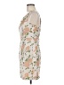 Fore 100% Polyester Print Ivory Cocktail Dress Size M - photo 5
