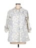 Forever 21 100% Cotton Paisley Ivory 3/4 Sleeve Button-Down Shirt Size M - photo 1