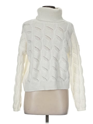Pink Rose Turtleneck Sweater (view 1)