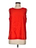 Roz & Ali 100% Polyester Red Sleeveless Top Size M - photo 1