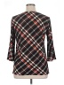 Ava James Argyle Black 3/4 Sleeve Blouse Size XL - photo 2