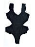 Unbranded Solid Black One Piece Swimsuit Size XL - photo 2