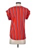 Assorted Brands Stripes Red Short Sleeve Blouse Size S - photo 2