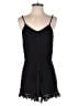 Dina Be 100% Rayon Solid Black Romper Size M - photo 1