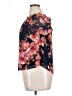 ECI 100% Polyester Black Short Sleeve Blouse Size L - photo 5