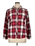 Christopher & Banks Plaid Red Long Sleeve Button-Down Shirt Size XL - photo 1