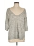 Zadig & Voltaire 100% Linen Floral Graphic Solid Stars Gray Pullover Sweater Size L - photo 1