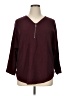 Chelsea & Theodore Solid Burgundy Pullover Sweater Size 1X - photo 1