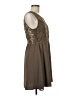 Unbranded 100% Polyester Brown Cocktail Dress Size M (estimated) - photo 4