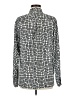 Pleione 100% Polyester Print Silver Long Sleeve Blouse Size M - photo 2