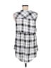 Torrid 100% Rayon Silver Sleeveless Button-Down Shirt Size Med Plus (00) - photo 2