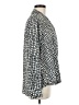Pleione 100% Polyester Print Silver Long Sleeve Blouse Size M - photo 4