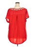 Apt. 9 100% Polyester Red Short Sleeve Blouse Size 2X - photo 2