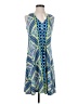 Gabby Skye Print Blue Casual Dress Size 4 - photo 1