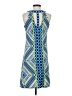 Gabby Skye Print Blue Casual Dress Size 4 - photo 2