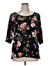 PREMISE Floral Black Pullover Sweater Size 1X - photo 1