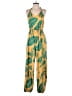 Shein 100% Polyester Tropical Yellow Jumpsuit Size 6 - photo 1