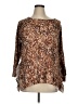 Kim & Cami Animal Print Brown Pullover Sweater Size 1X - photo 1