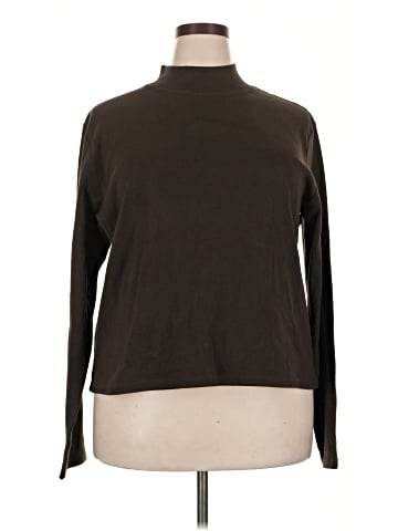 Joan Vass Long Sleeve Top (view 1)