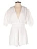 Nasty Gal Inc. 100% Polyester Solid White Romper Size 4 - photo 1