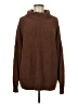 Unbranded 100% Acrylic Solid Brown Turtleneck Sweater Size M - photo 1