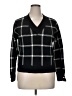 Anne Klein Checkered-gingham Black Cardigan Size XL - photo 1