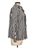 Iris & Ink 100% Silk Stripes Ivory Long Sleeve Silk Top Size 10 - photo 4