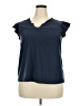 Unbranded Blue Short Sleeve Top Size XXL (estimated) - photo 1
