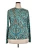 Made With Love Paisley Teal Long Sleeve Blouse Size XXL - photo 1