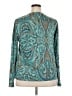 Made With Love Paisley Teal Long Sleeve Blouse Size XXL - photo 2