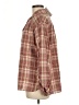 Max Studio 100% Cotton Plaid Brown Long Sleeve Button-Down Shirt Size L - photo 5