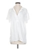 Amadi 100% Tencel White Short Sleeve Blouse Size XS - photo 1