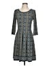 Max Studio Argyle Blue Casual Dress Size L - photo 1