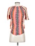 Gap 100% Rayon Orange Short Sleeve Blouse Size XXS - photo 2