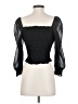 Divided by H&M 100% Polyester Black 3/4 Sleeve Blouse Size XXS - photo 2