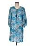 Feathers 100% Modal Paisley Blue Casual Dress Size M - photo 1