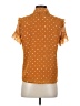 Point Sur 100% Polyester Orange Short Sleeve Blouse Size XXS - photo 2