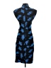 KAMALIKULTURE Graphic Blue Cocktail Dress Size XS - photo 2